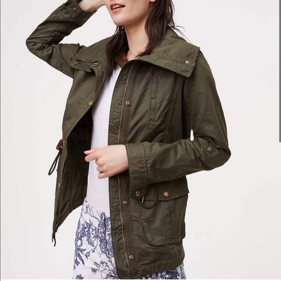 Nwot Loft Sateen Cargo Jacket 
